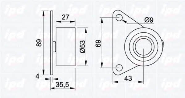 IPD 15-0613 Tensioner pulley, timing belt 150613: Buy near me in Poland at 2407.PL - Good price!