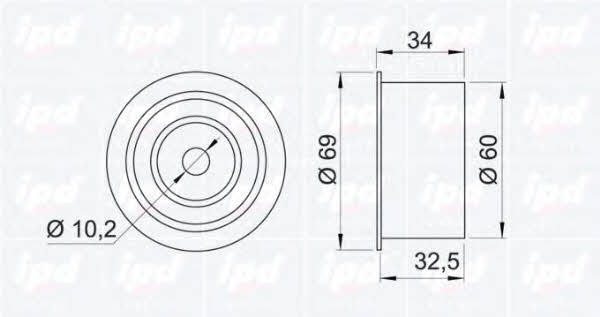IPD 15-0647 Tensioner pulley, timing belt 150647: Buy near me in Poland at 2407.PL - Good price!