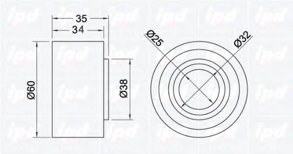IPD 15-0730 Tensioner pulley, timing belt 150730: Buy near me in Poland at 2407.PL - Good price!
