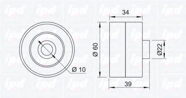 IPD 15-0754 Tensioner pulley, timing belt 150754: Buy near me in Poland at 2407.PL - Good price!