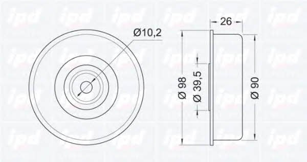 IPD 15-0757 V-ribbed belt tensioner (drive) roller 150757: Buy near me in Poland at 2407.PL - Good price!