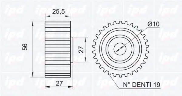 IPD 15-0786 Tensioner pulley, timing belt 150786: Buy near me in Poland at 2407.PL - Good price!
