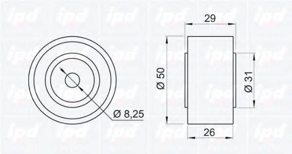 IPD 15-0843 V-ribbed belt tensioner (drive) roller 150843: Buy near me in Poland at 2407.PL - Good price!