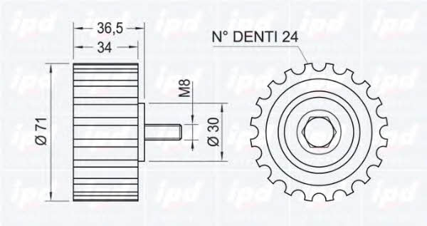 IPD 15-0846 Tensioner pulley, timing belt 150846: Buy near me in Poland at 2407.PL - Good price!