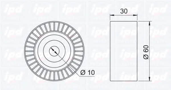 IPD 15-0970 V-ribbed belt tensioner (drive) roller 150970: Buy near me in Poland at 2407.PL - Good price!