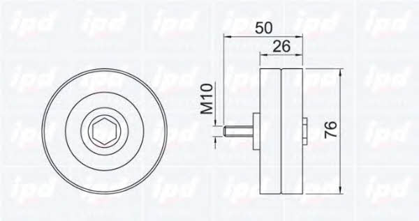 IPD 15-1029 V-ribbed belt tensioner (drive) roller 151029: Buy near me in Poland at 2407.PL - Good price!