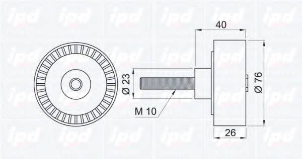 IPD 15-1069 V-ribbed belt tensioner (drive) roller 151069: Buy near me in Poland at 2407.PL - Good price!