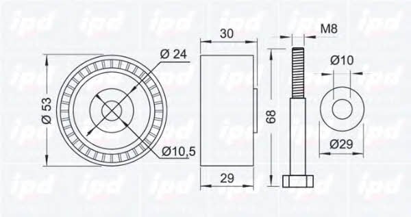 IPD 15-1122 Tensioner pulley, timing belt 151122: Buy near me in Poland at 2407.PL - Good price!