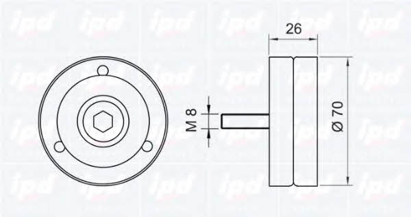 IPD 15-3083 V-ribbed belt tensioner (drive) roller 153083: Buy near me in Poland at 2407.PL - Good price!