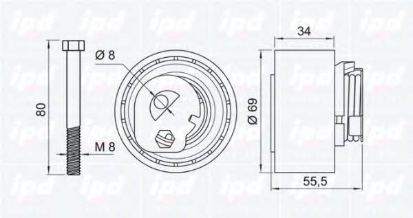 IPD 15-3102 Tensioner pulley, timing belt 153102: Buy near me in Poland at 2407.PL - Good price!