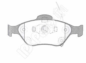 Ips parts IBD-1288 Brake Pad Set, disc brake IBD1288: Buy near me in Poland at 2407.PL - Good price!