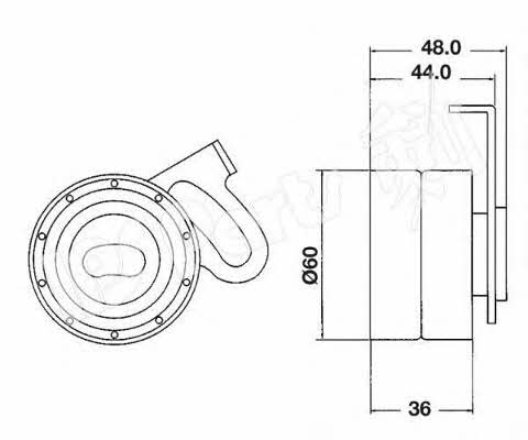 Ips parts ITB-6100 Ролик ремня ГРМ ITB6100: Отличная цена - Купить в Польше на 2407.PL!