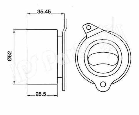 Ips parts ITB-6308 Tensioner pulley, timing belt ITB6308: Buy near me in Poland at 2407.PL - Good price!