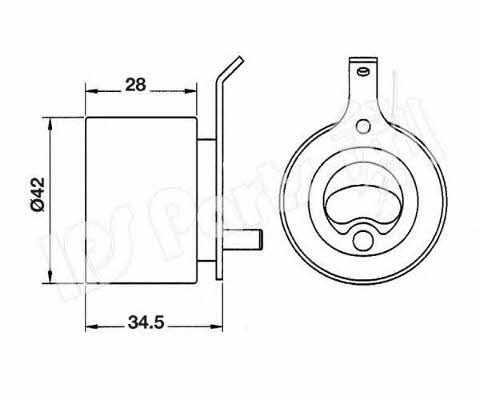 Ips parts ITB-6808 Tensioner pulley, timing belt ITB6808: Buy near me in Poland at 2407.PL - Good price!