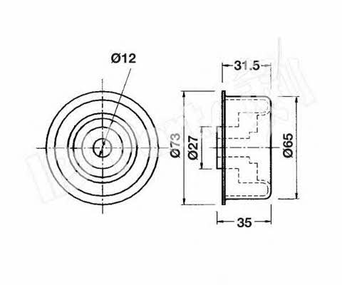 Ips parts ITB-6912 Ролик ремня ГРМ ITB6912: Отличная цена - Купить в Польше на 2407.PL!