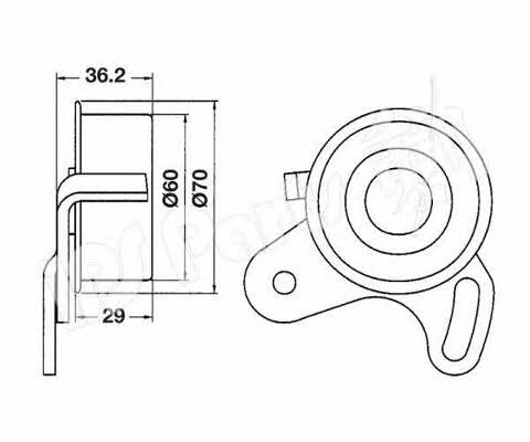 Ips parts ITB-6H01 Tensioner pulley, timing belt ITB6H01: Buy near me in Poland at 2407.PL - Good price!