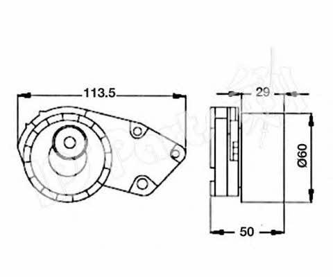 Ips parts ITB-6W00 Tensioner pulley, timing belt ITB6W00: Buy near me in Poland at 2407.PL - Good price!