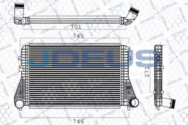 J. Deus 801M03A Intercooler, charger 801M03A: Buy near me in Poland at 2407.PL - Good price!