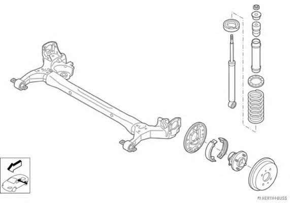 Jakoparts N03264-HA Control arm kit N03264HA: Buy near me at 2407.PL in Poland at an Affordable price!