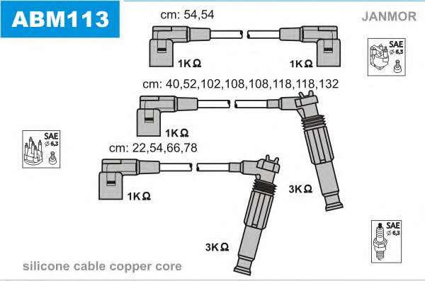 Janmor ABM113 Ignition cable kit ABM113: Buy near me in Poland at 2407.PL - Good price!