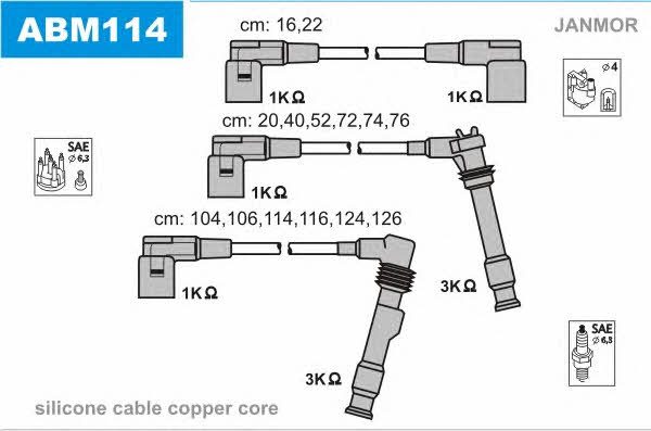 Janmor ABM114 Ignition cable kit ABM114: Buy near me in Poland at 2407.PL - Good price!