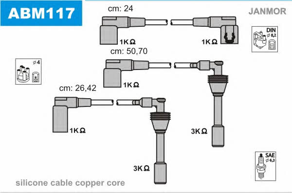 Janmor ABM117 Ignition cable kit ABM117: Buy near me in Poland at 2407.PL - Good price!