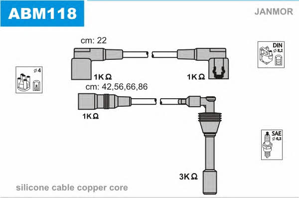 Janmor ABM118 Ignition cable kit ABM118: Buy near me in Poland at 2407.PL - Good price!