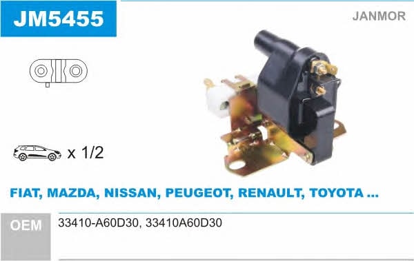 Janmor JM5455 Ignition coil JM5455: Buy near me at 2407.PL in Poland at an Affordable price!