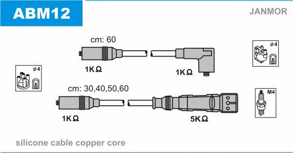 Janmor ABM12 Zündkabel kit ABM12: Kaufen Sie zu einem guten Preis in Polen bei 2407.PL!