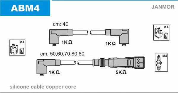 Janmor ABM4 Ignition cable kit ABM4: Buy near me in Poland at 2407.PL - Good price!