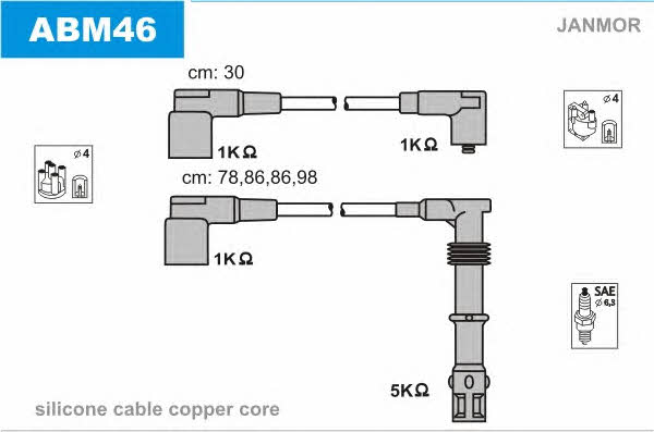 Janmor ABM46 Ignition cable kit ABM46: Buy near me in Poland at 2407.PL - Good price!