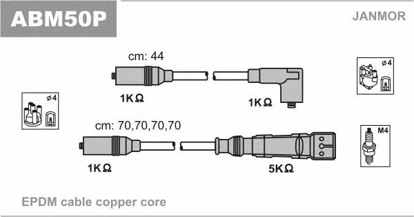 Janmor ABM50P Ignition cable kit ABM50P: Buy near me in Poland at 2407.PL - Good price!