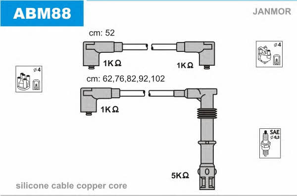 Janmor ABM88 Zündkabel kit ABM88: Kaufen Sie zu einem guten Preis in Polen bei 2407.PL!