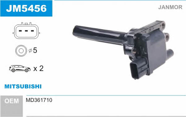 Janmor JM5456 Ignition coil JM5456: Buy near me in Poland at 2407.PL - Good price!