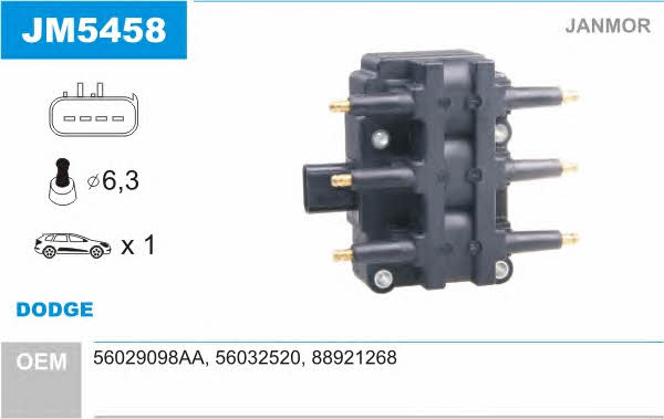 Janmor JM5458 Ignition coil JM5458: Buy near me in Poland at 2407.PL - Good price!