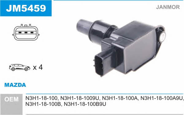 Janmor JM5459 Ignition coil JM5459: Buy near me in Poland at 2407.PL - Good price!