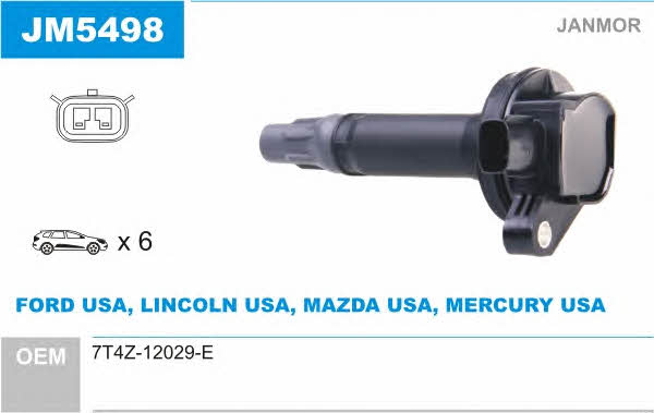 Janmor JM5498 Ignition coil JM5498: Buy near me at 2407.PL in Poland at an Affordable price!