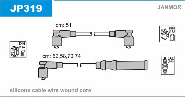 Janmor JP319 Ignition cable kit JP319: Buy near me in Poland at 2407.PL - Good price!