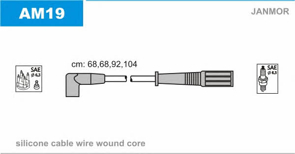 Janmor AM19 Przewody wysokiego napięcia, komplet AM19: Dobra cena w Polsce na 2407.PL - Kup Teraz!