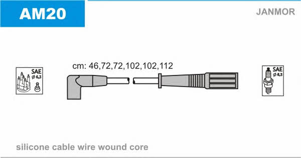 Janmor AM20 Ignition cable kit AM20: Buy near me in Poland at 2407.PL - Good price!