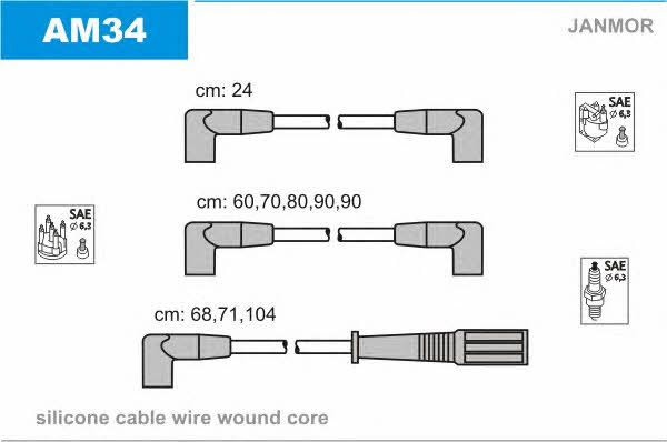 Janmor AM34 Zündkabel kit AM34: Kaufen Sie zu einem guten Preis in Polen bei 2407.PL!