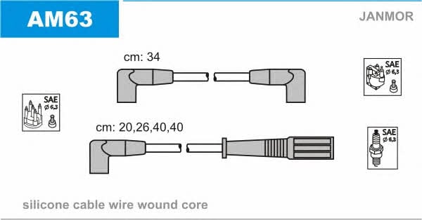 Janmor AM63 Ignition cable kit AM63: Buy near me in Poland at 2407.PL - Good price!