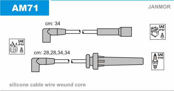 Janmor AM71 Ignition cable kit AM71: Buy near me in Poland at 2407.PL - Good price!