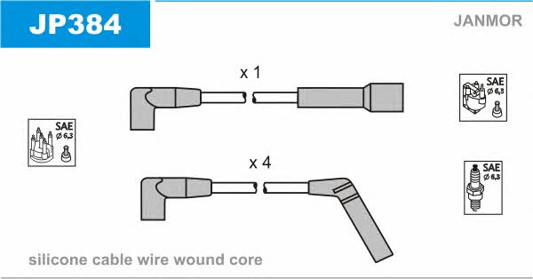 Janmor JP384 Ignition cable kit JP384: Buy near me in Poland at 2407.PL - Good price!