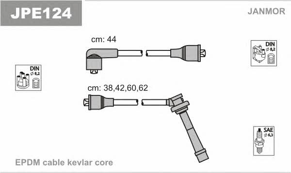 Janmor JPE124 Przewody wysokiego napięcia, komplet JPE124: Dobra cena w Polsce na 2407.PL - Kup Teraz!