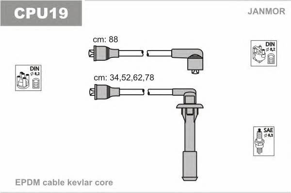Janmor CPU19 Ignition cable kit CPU19: Buy near me in Poland at 2407.PL - Good price!