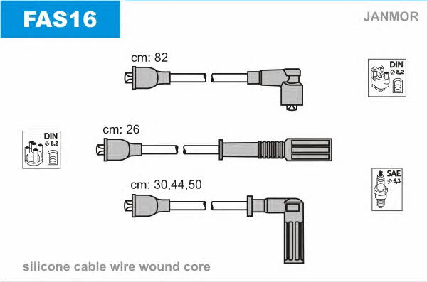 Janmor FAS16 Ignition cable kit FAS16: Buy near me in Poland at 2407.PL - Good price!