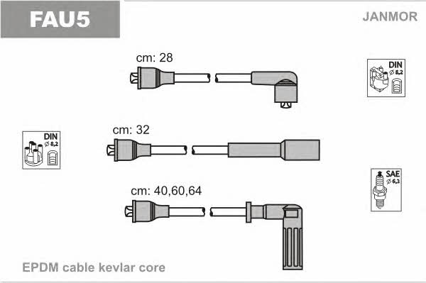 Janmor FAU5 Ignition cable kit FAU5: Buy near me in Poland at 2407.PL - Good price!