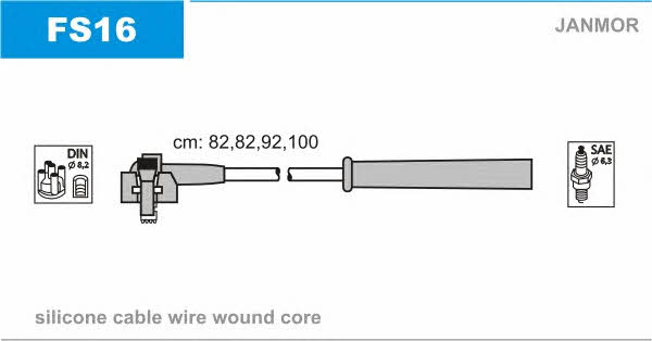 Janmor FS16 Przewody wysokiego napięcia, komplet FS16: Dobra cena w Polsce na 2407.PL - Kup Teraz!