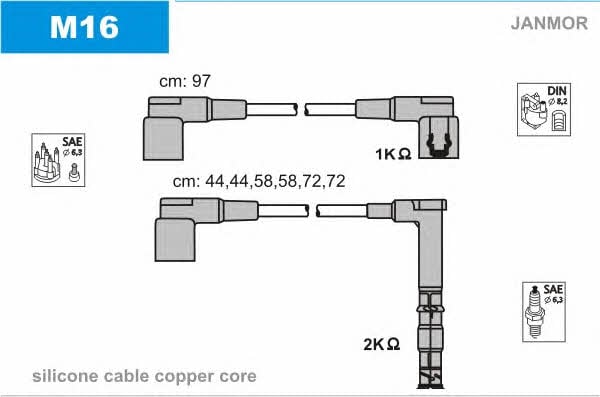 Janmor M16 Ignition cable kit M16: Buy near me in Poland at 2407.PL - Good price!